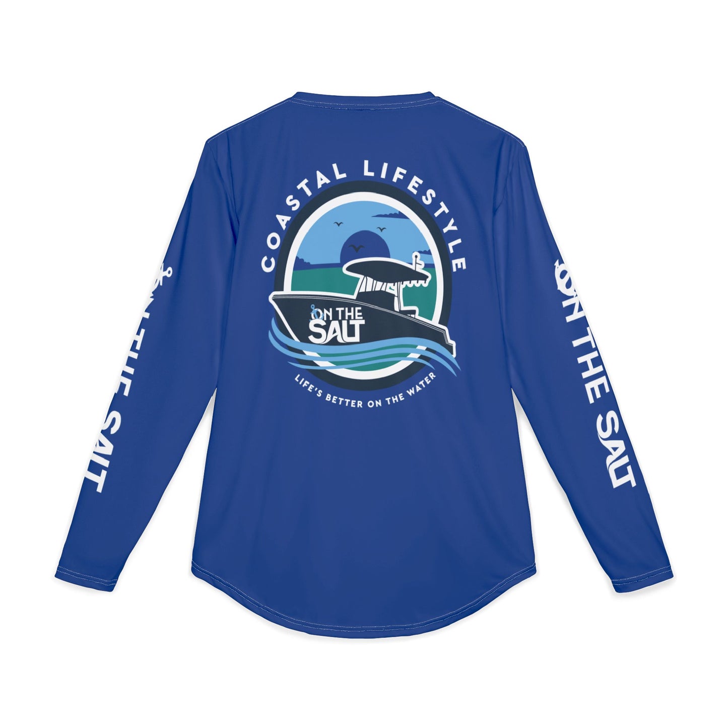 UV Protection Blue Coastal Long Sleeve Lifestyle Shirt