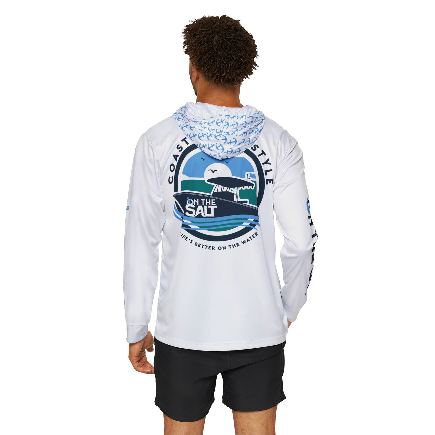 White Moisture-wicking Sports Hoodie