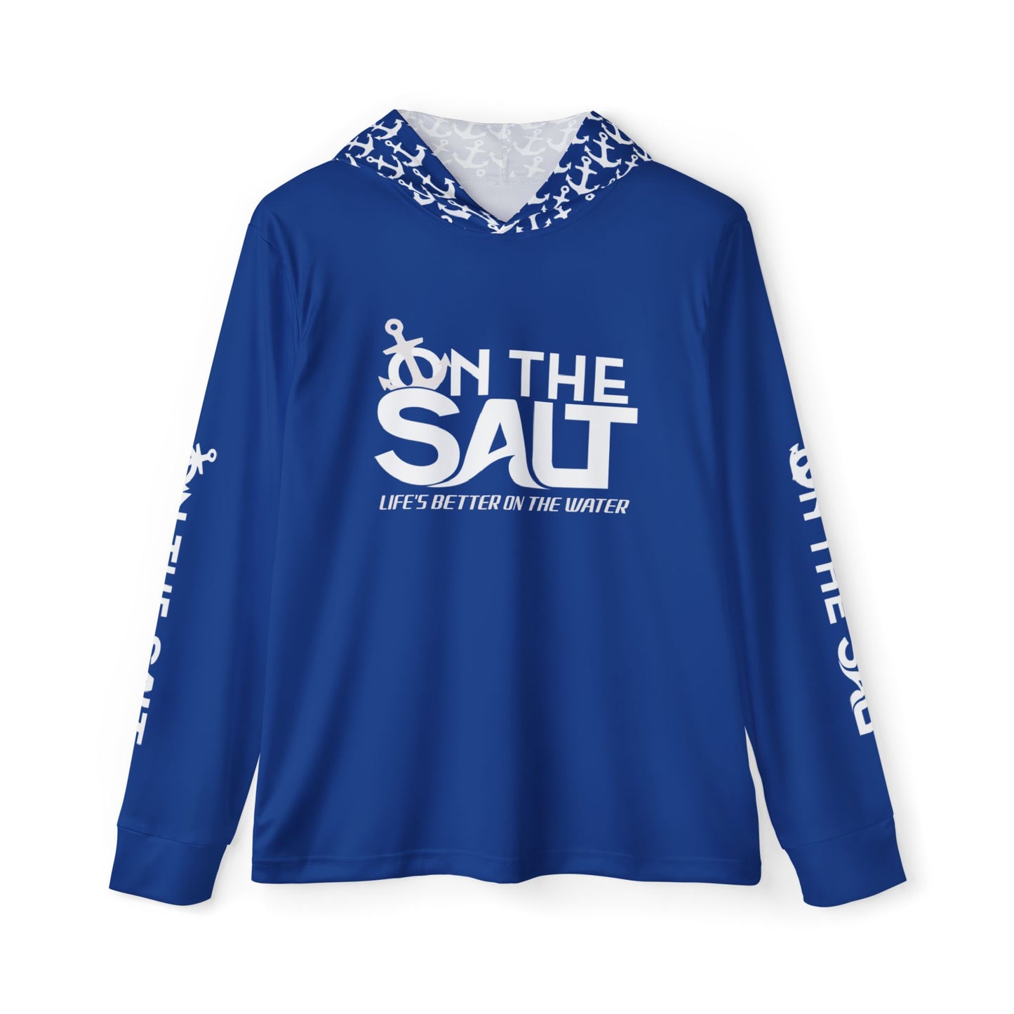 Blue Moisture-wicking Sports Hoodie