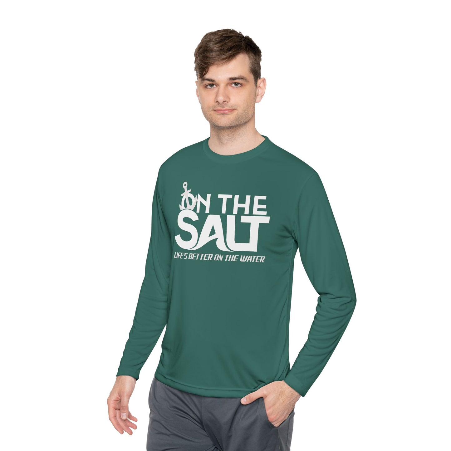 Saltwater Adventure Unisex Long Sleeve Tee, Beach Lover Gift, Fishing Apparel, Relaxed Fit, Vacation Style, Nautical Theme