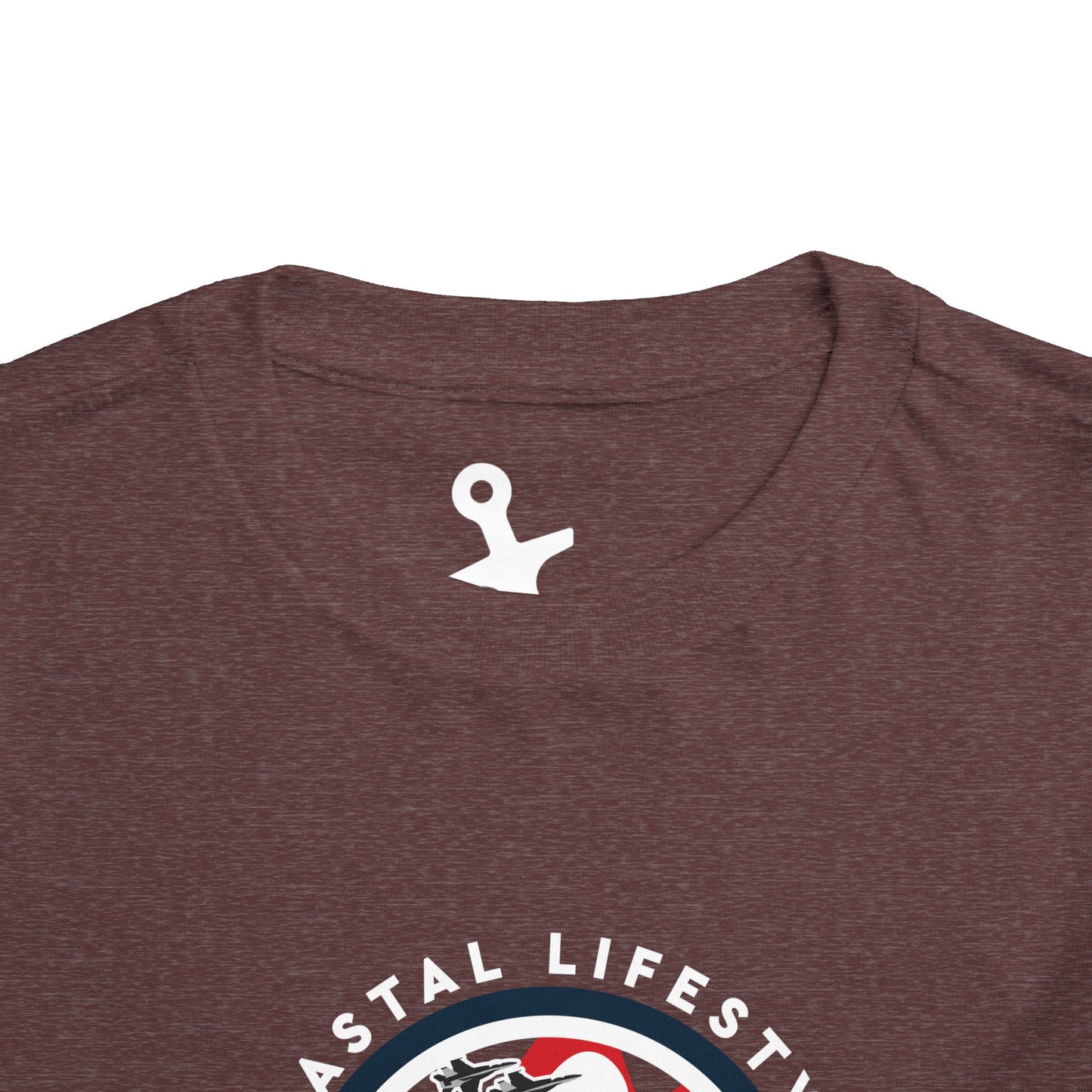 Toddler Tee - "Born to Be Salty" Nautical American Flag Boat Graphic