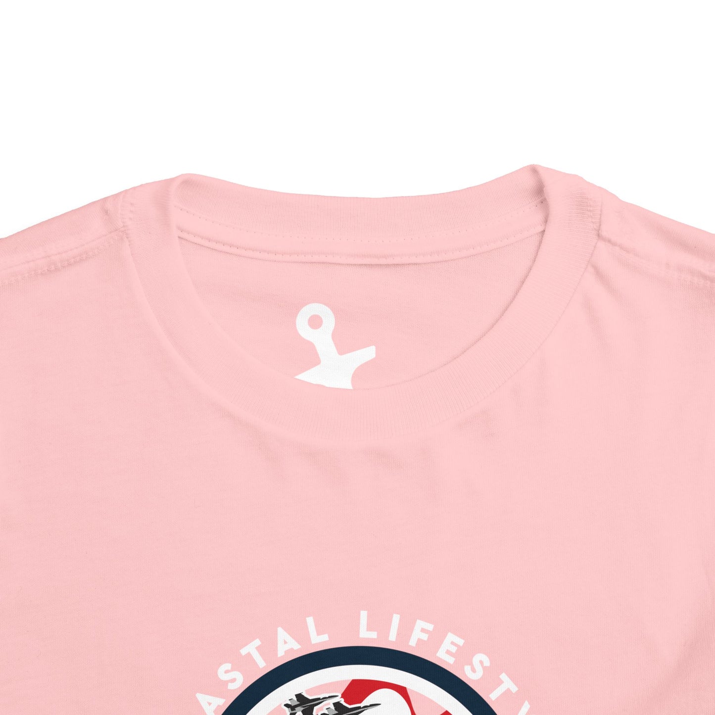 Toddler Tee - "Born to Be Salty" Nautical American Flag Boat Graphic