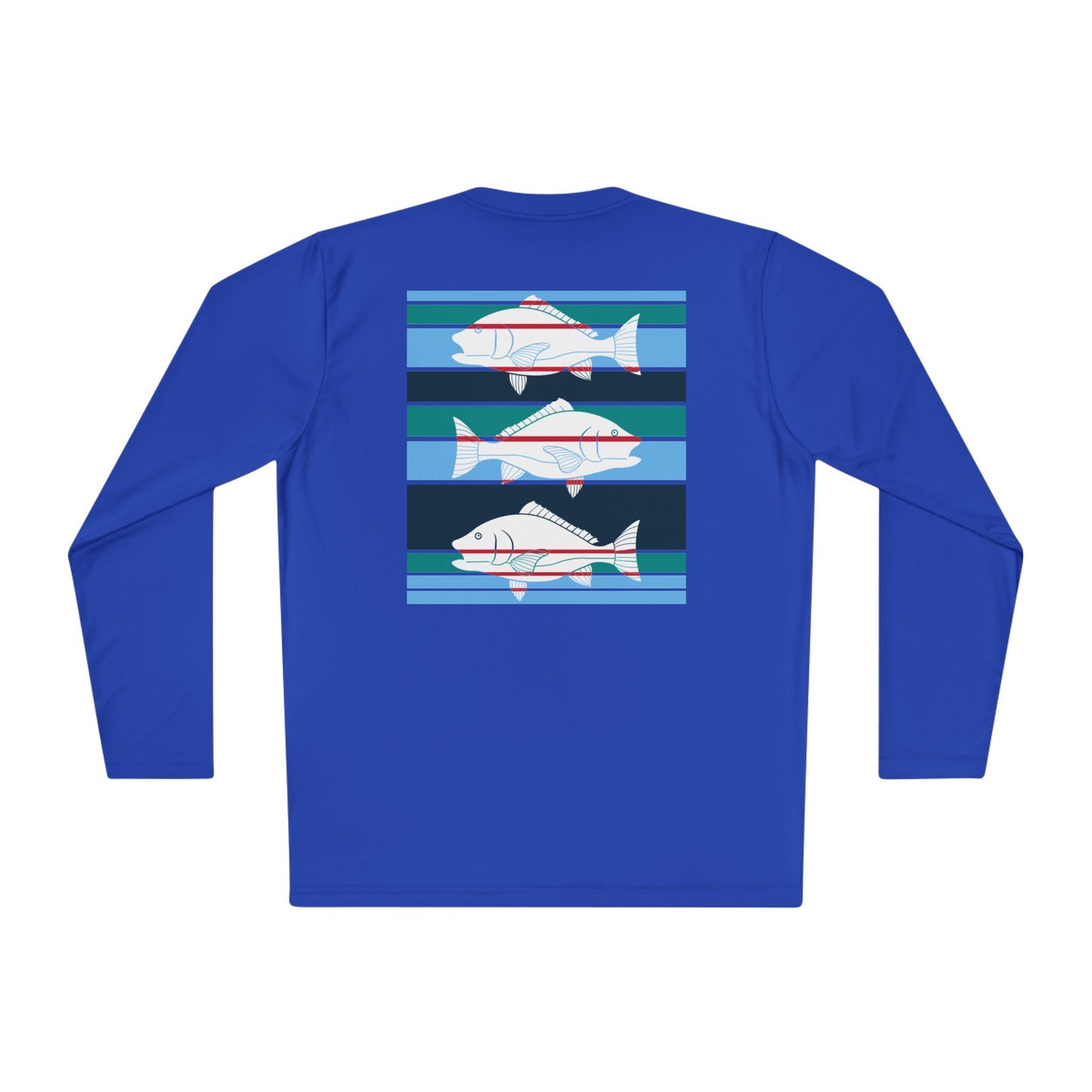 Unisex Long Sleeve Tee Snapper Fish Pattern