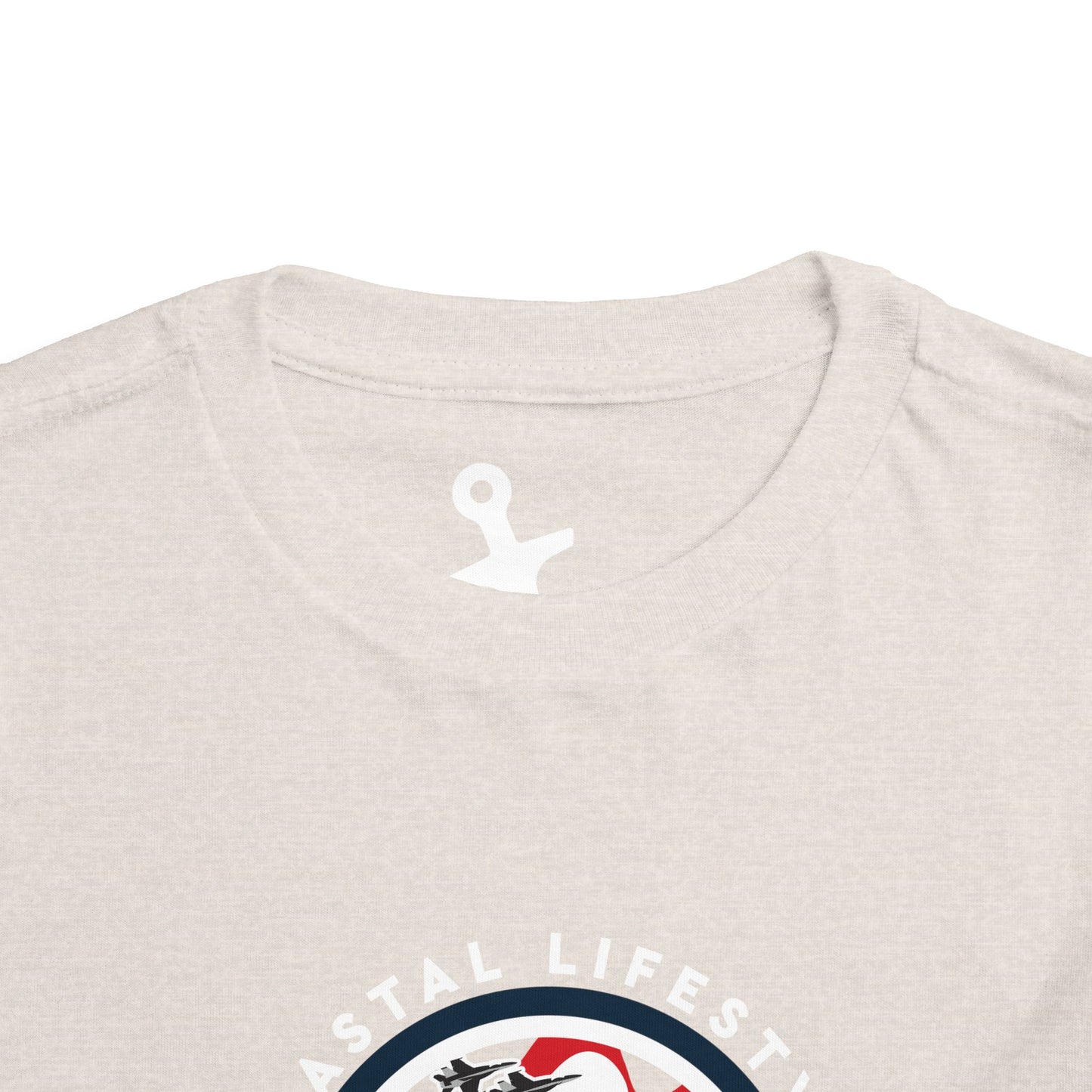 Toddler Tee - "Born to Be Salty" Nautical American Flag Boat Graphic