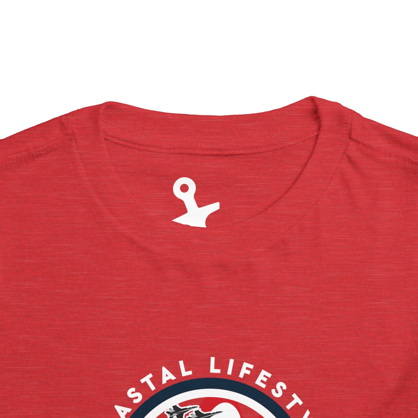 Toddler Tee - "Born to Be Salty" Nautical American Flag Boat Graphic