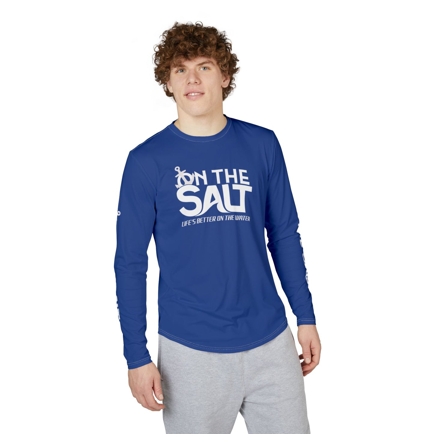 UV Protection Blue Coastal Long Sleeve Lifestyle Shirt
