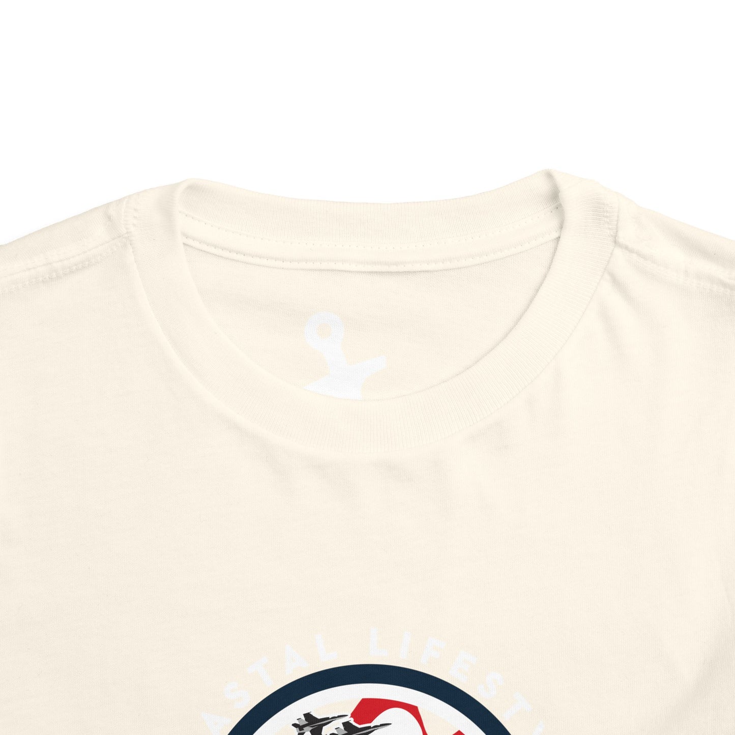 Toddler Tee - "Born to Be Salty" Nautical American Flag Boat Graphic