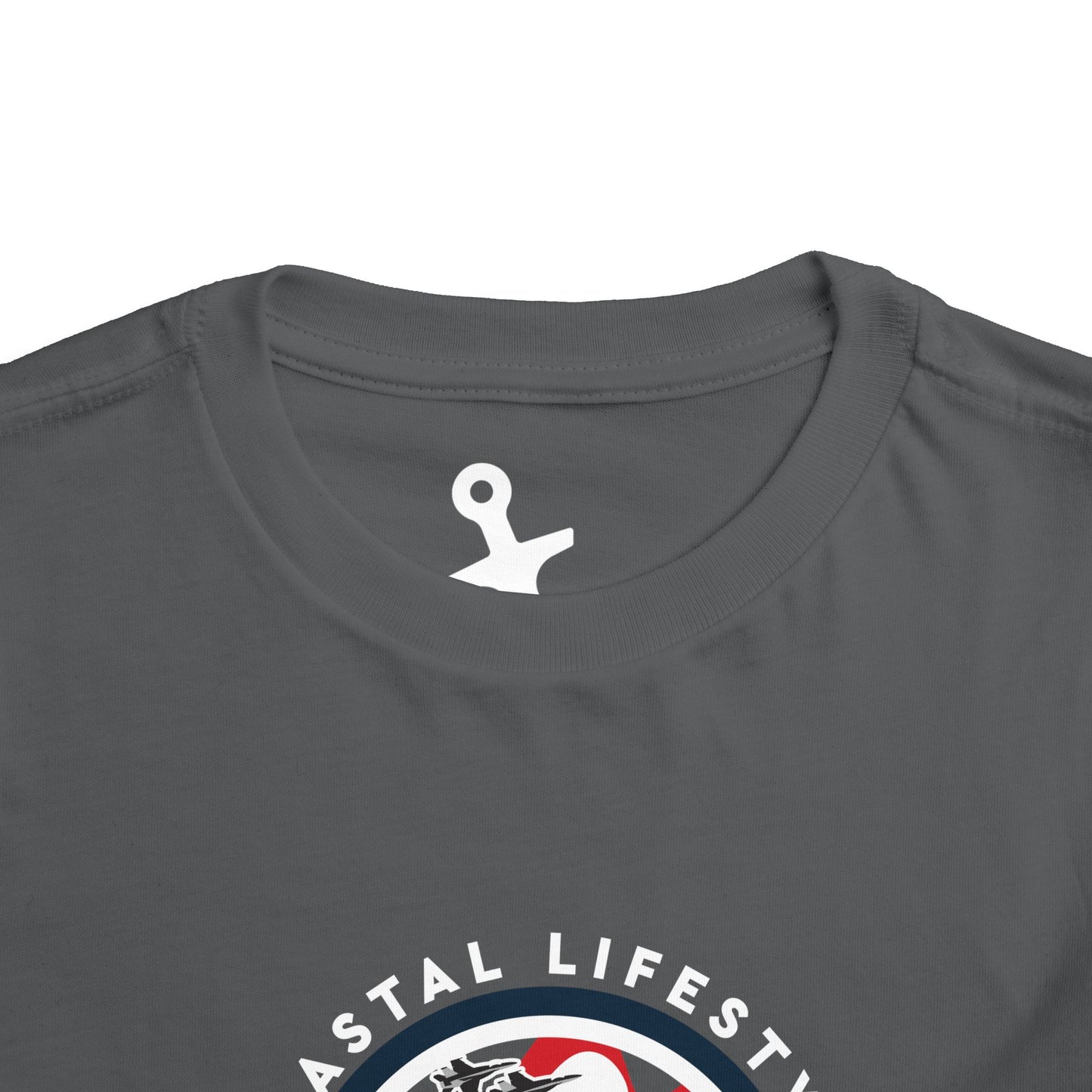 Toddler Tee - "Born to Be Salty" Nautical American Flag Boat Graphic