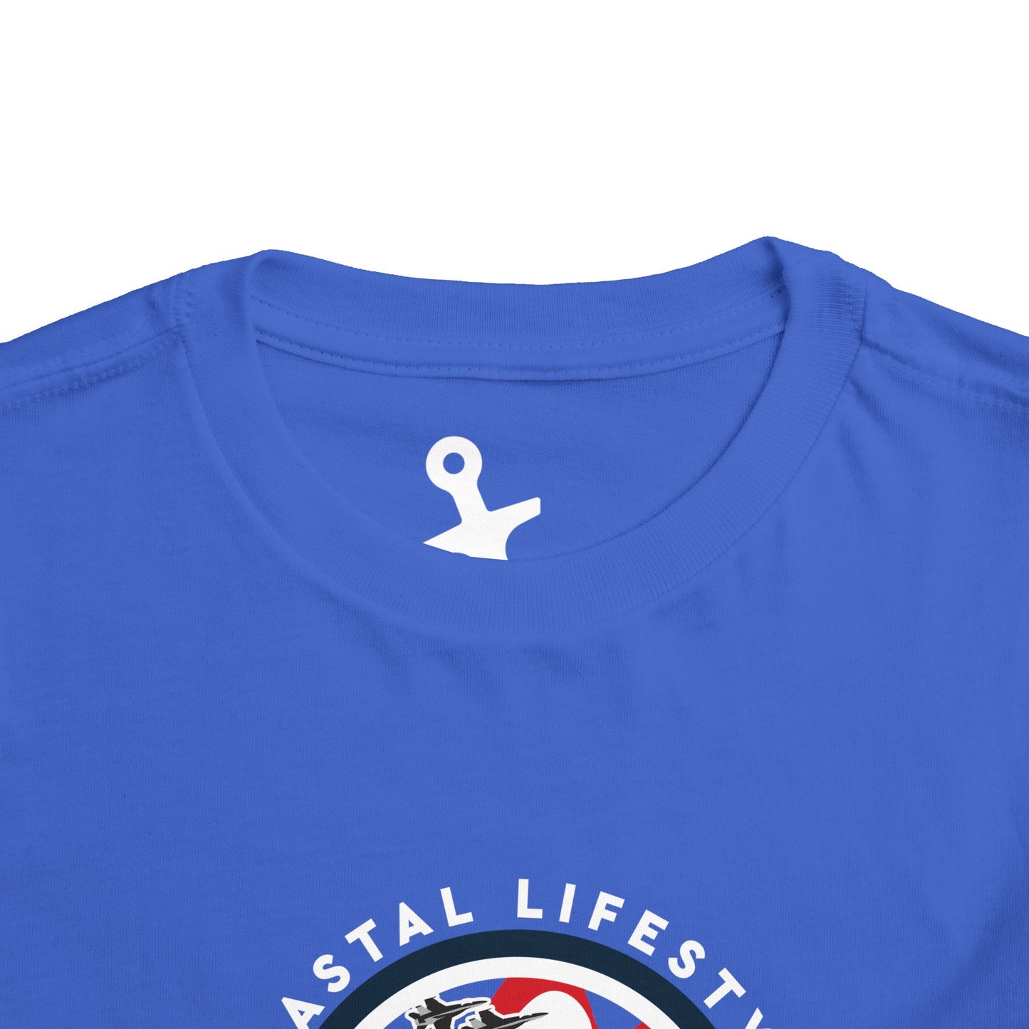 Toddler Tee - "Born to Be Salty" Nautical American Flag Boat Graphic