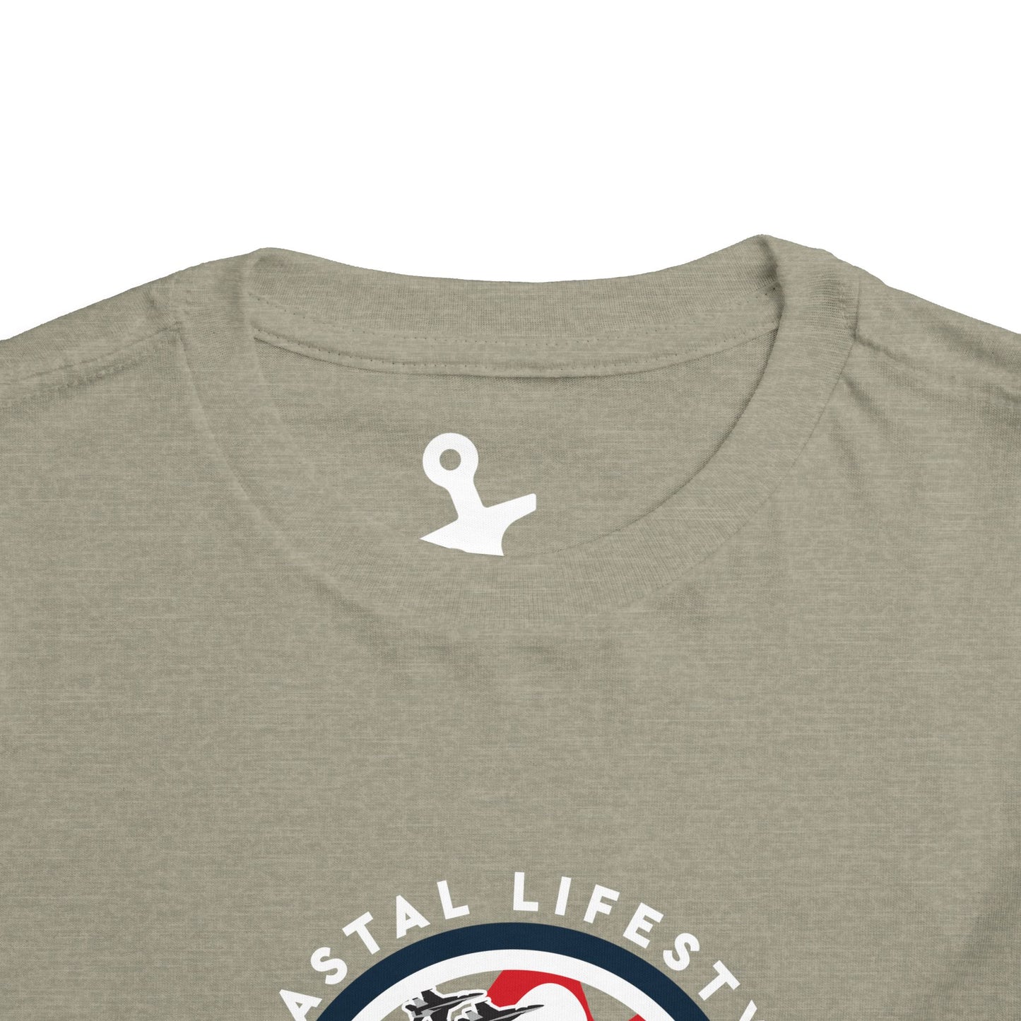 Toddler Tee - "Born to Be Salty" Nautical American Flag Boat Graphic