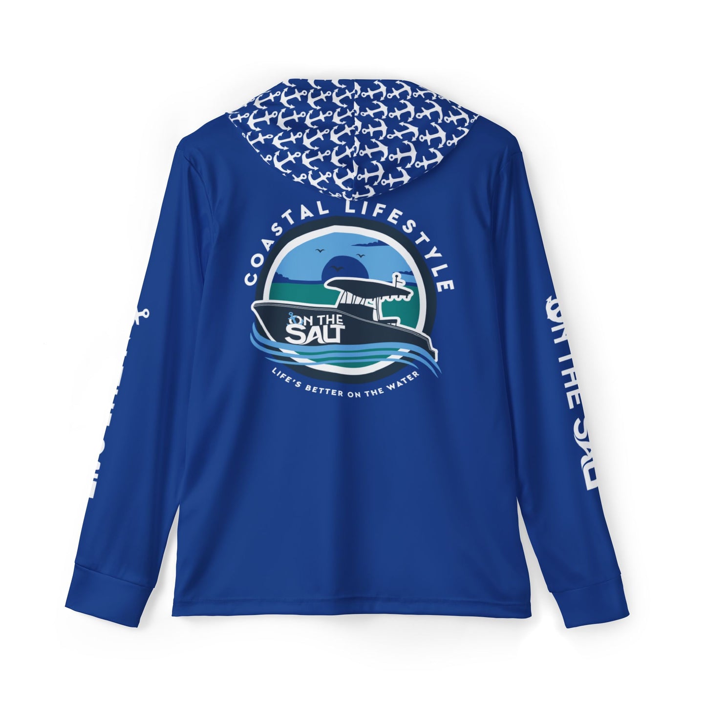 Blue Moisture-wicking Sports Hoodie