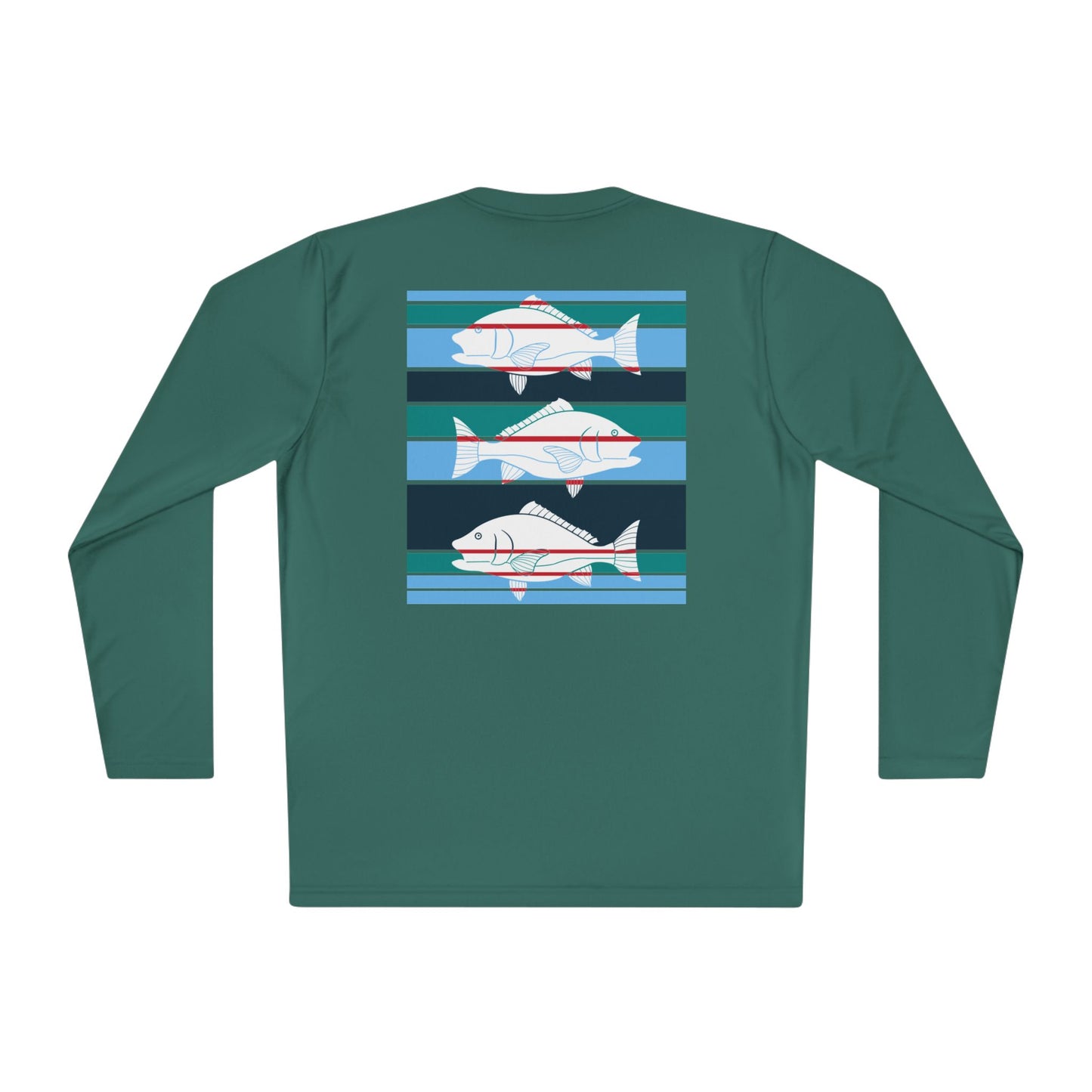 Unisex Long Sleeve Tee Snapper Fish Pattern