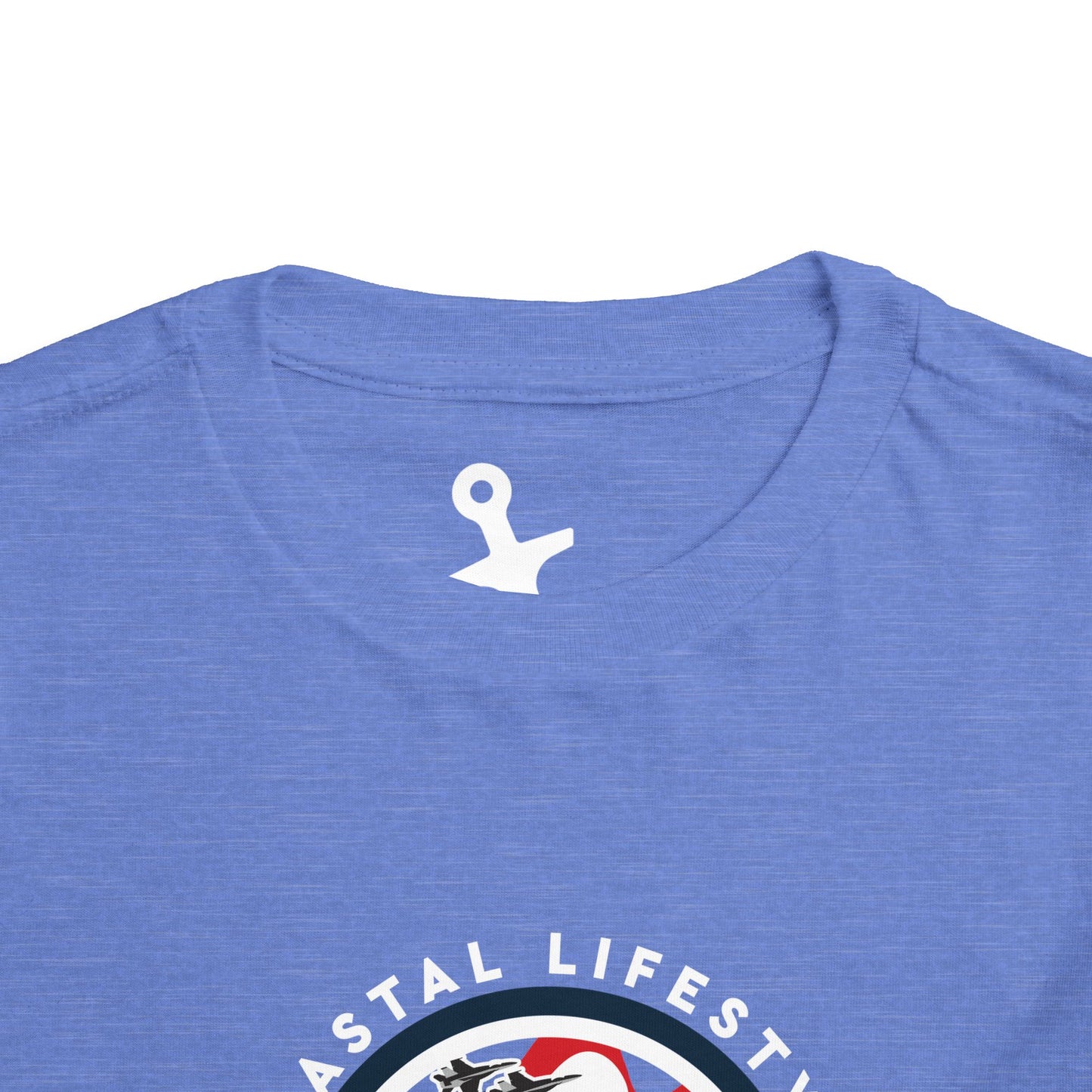 Toddler Tee - "Born to Be Salty" Nautical American Flag Boat Graphic