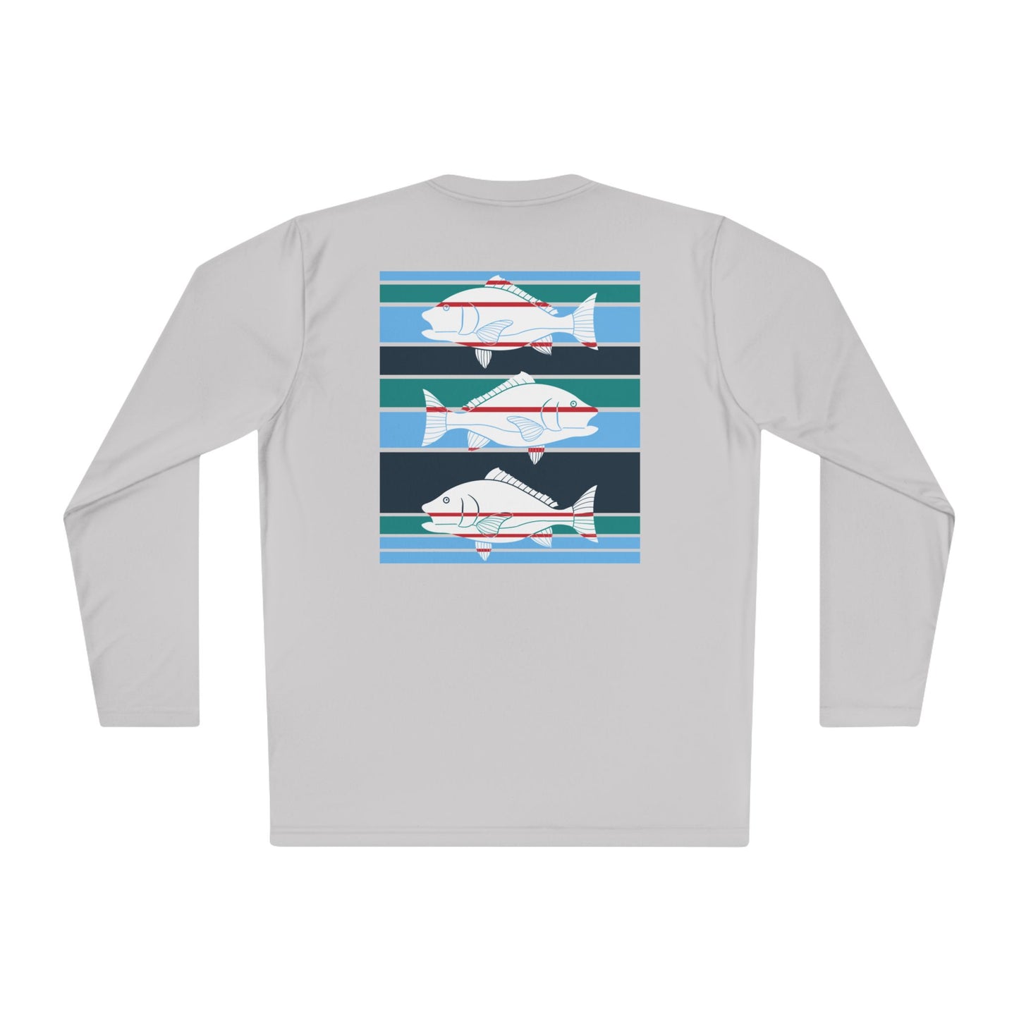 Unisex Long Sleeve Tee Snapper Fish Pattern