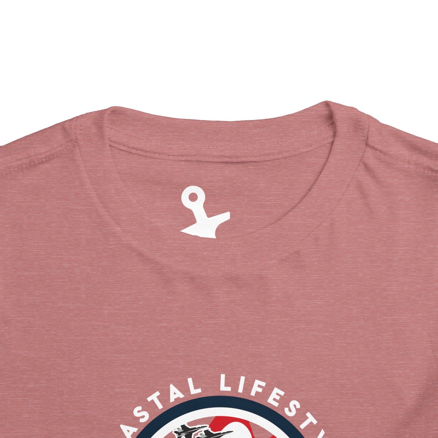 Toddler Tee - "Born to Be Salty" Nautical American Flag Boat Graphic