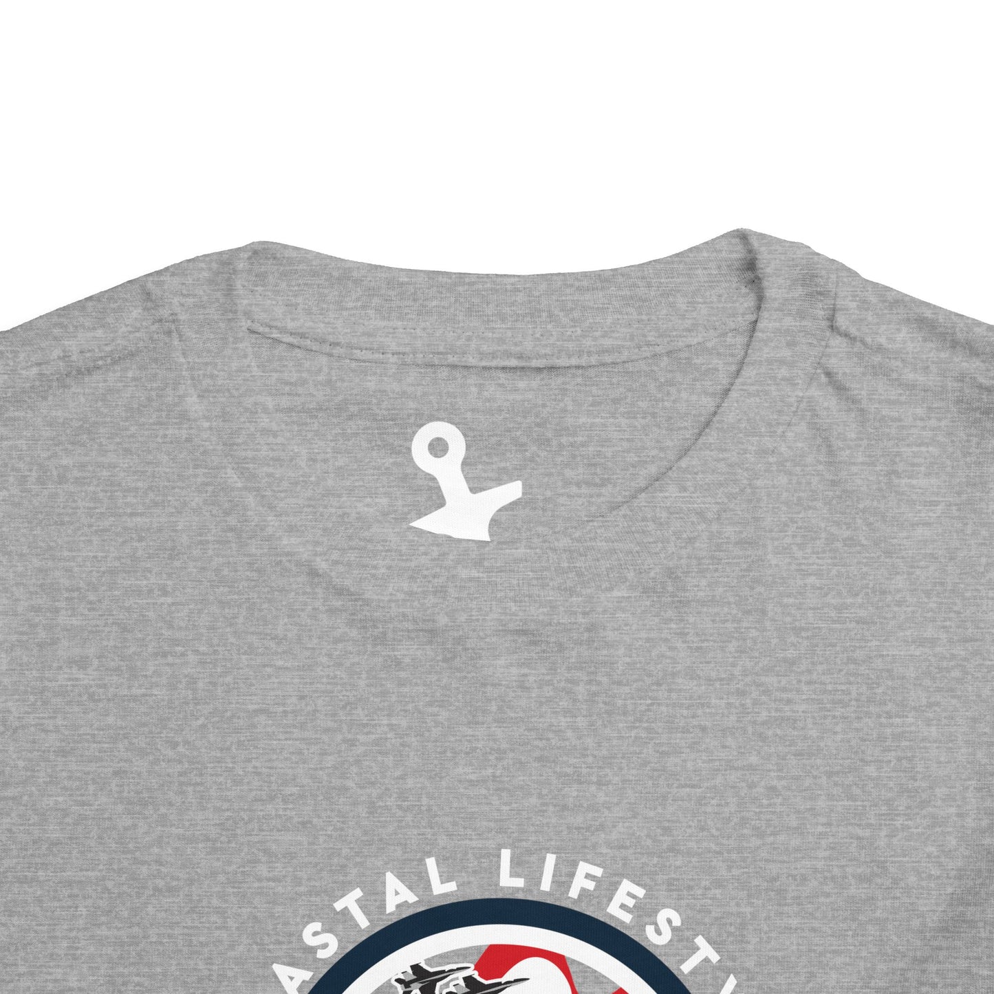 Toddler Tee - "Born to Be Salty" Nautical American Flag Boat Graphic