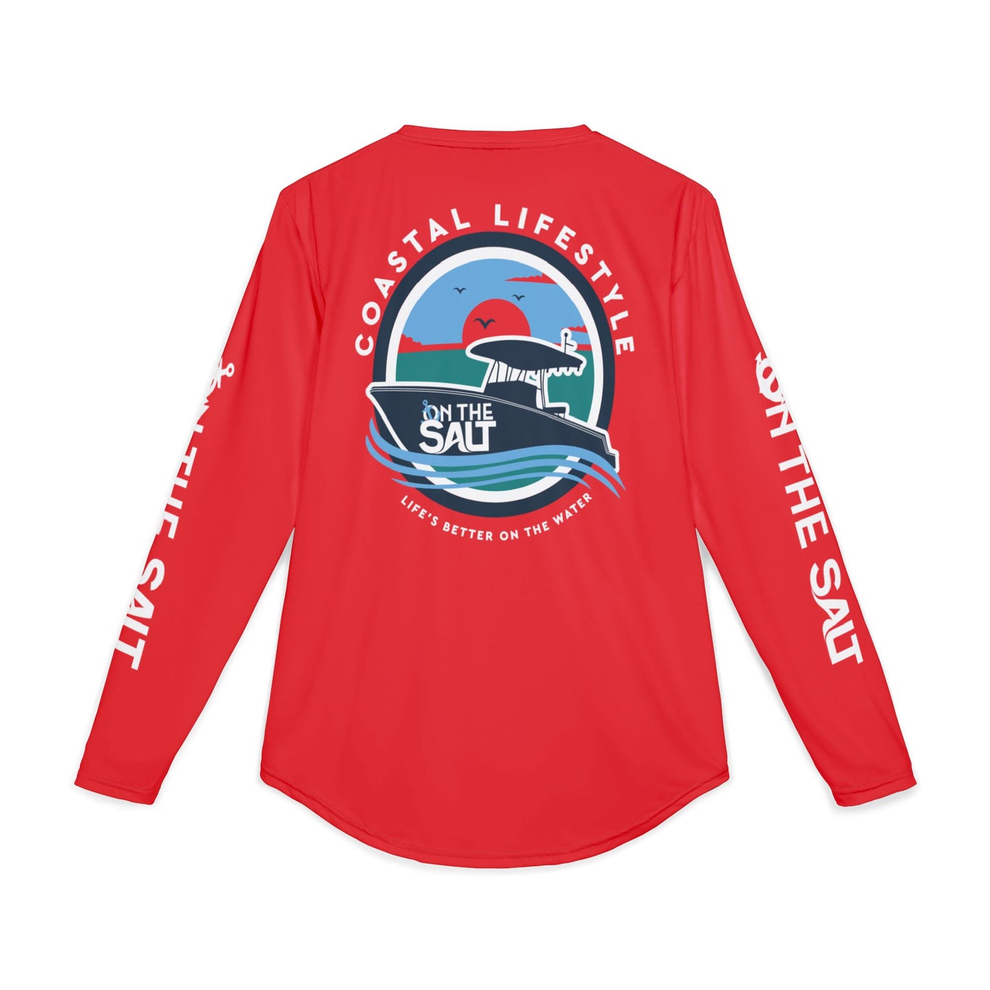 UV Protection Long Sleeve Red Coastal Lifestyle Shirt