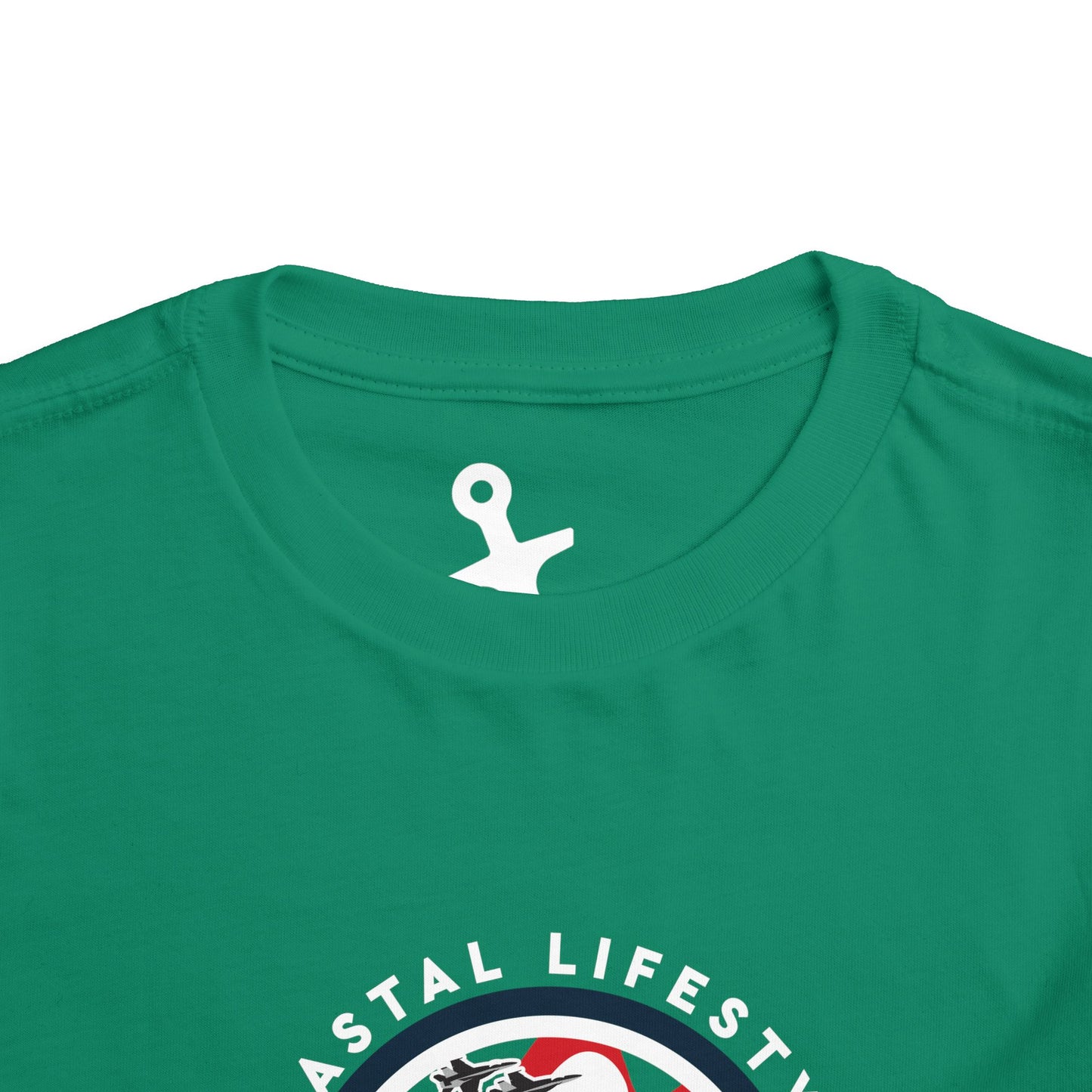 Toddler Tee - "Born to Be Salty" Nautical American Flag Boat Graphic