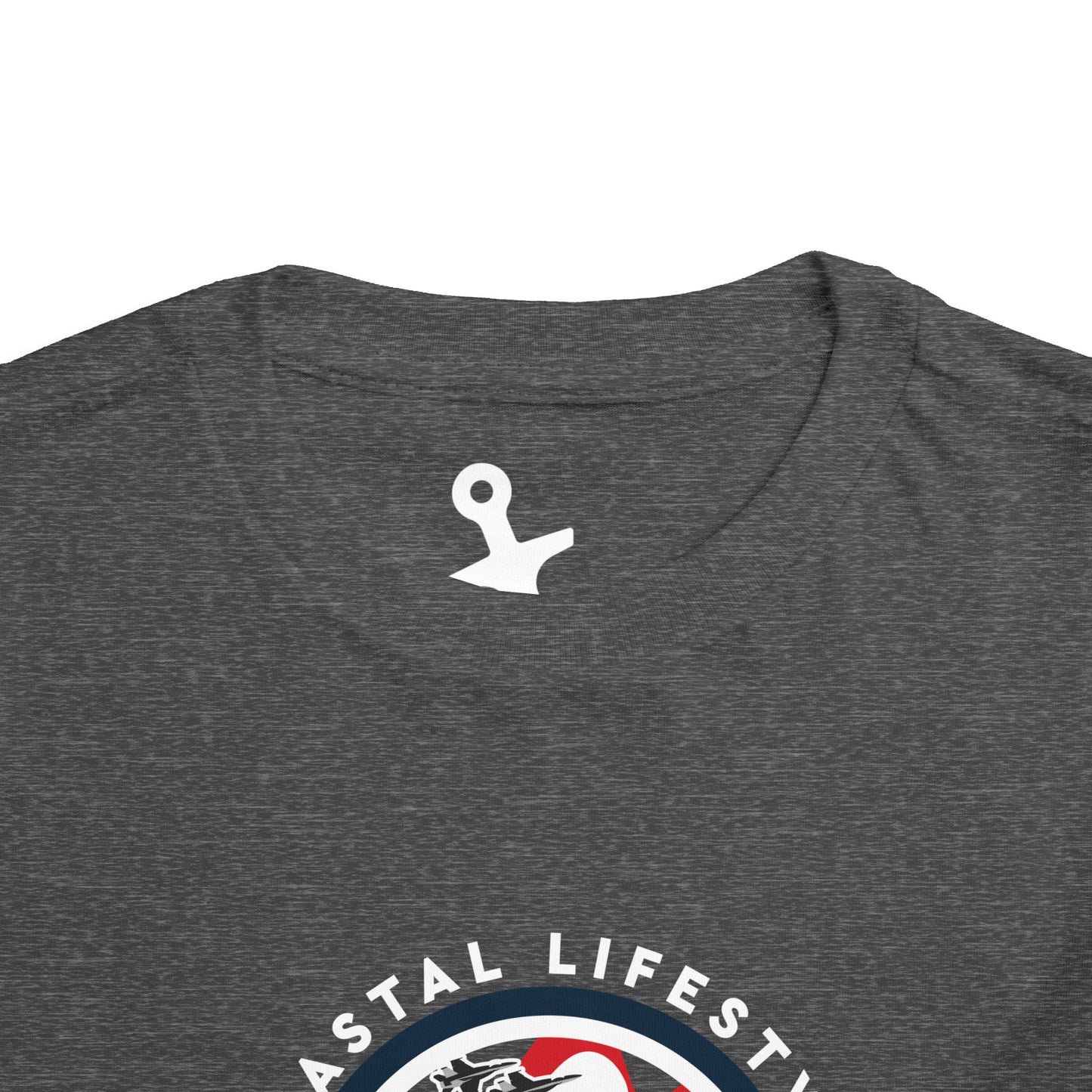 Toddler Tee - "Born to Be Salty" Nautical American Flag Boat Graphic