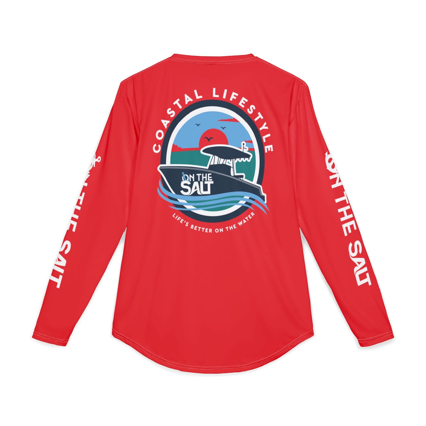 UV Protection Long Sleeve Red Coastal Lifestyle Shirt